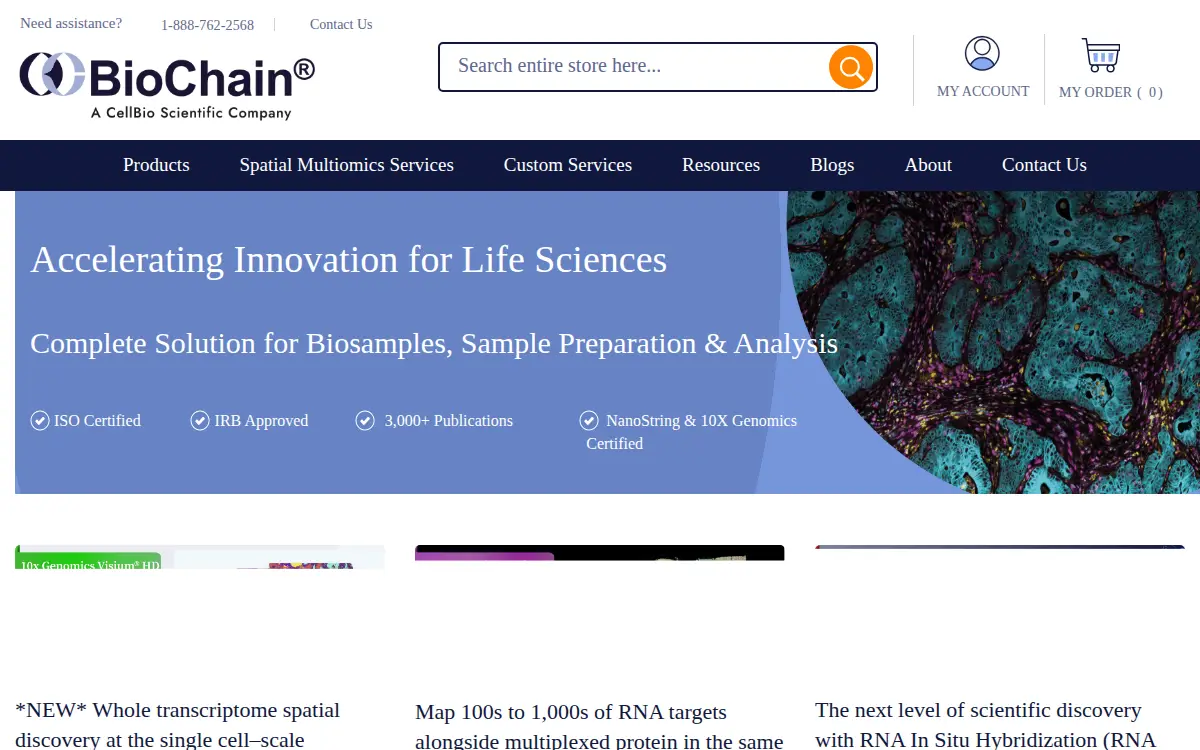 Homepage of Biochain Institute, INC
