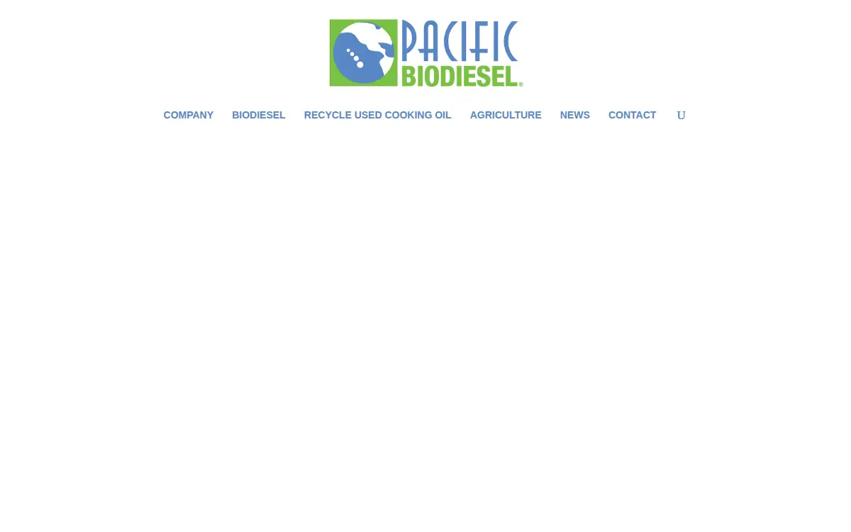 Homepage of Pacific Biodiesel Technologies LLC