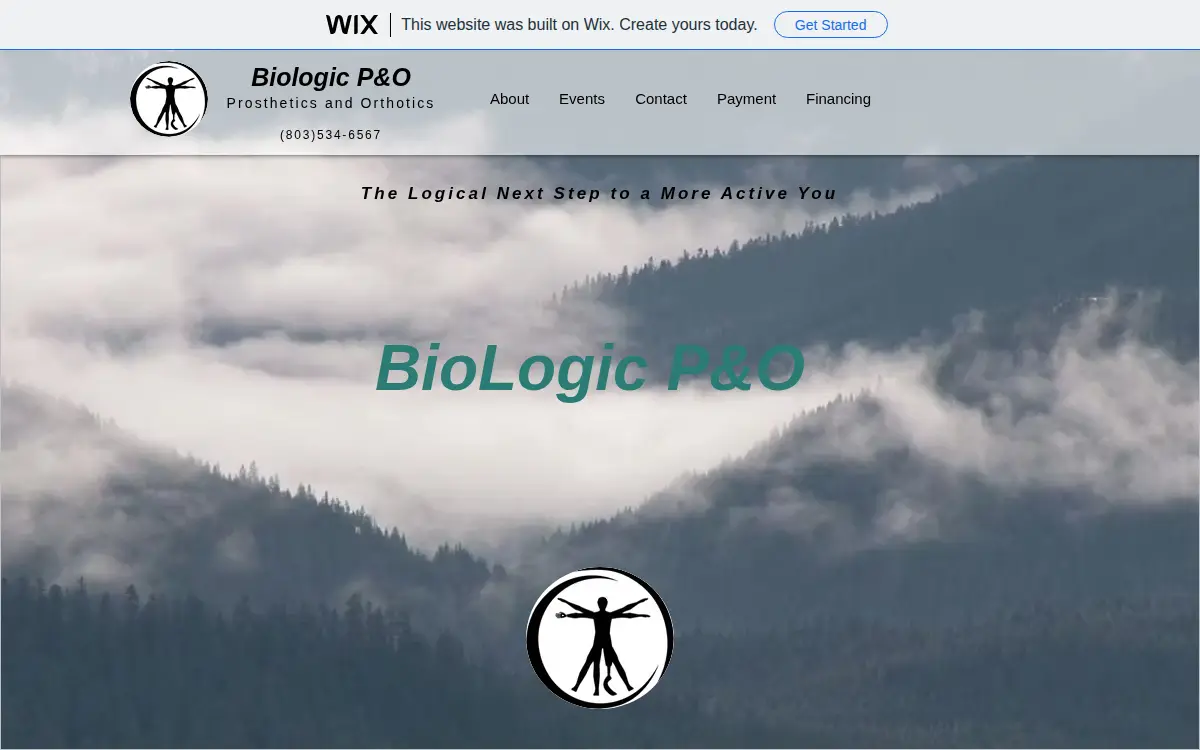 Homepage of Biologic P & O LLC