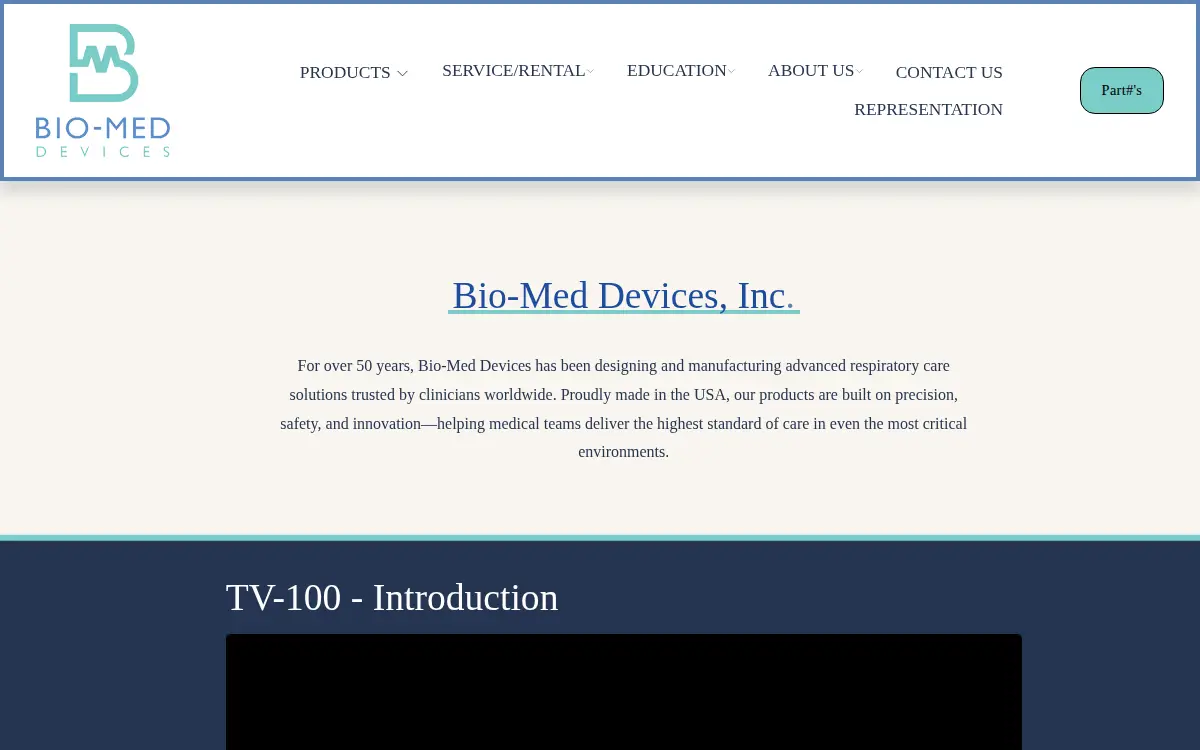 Homepage of Bio-med Devices, INC.