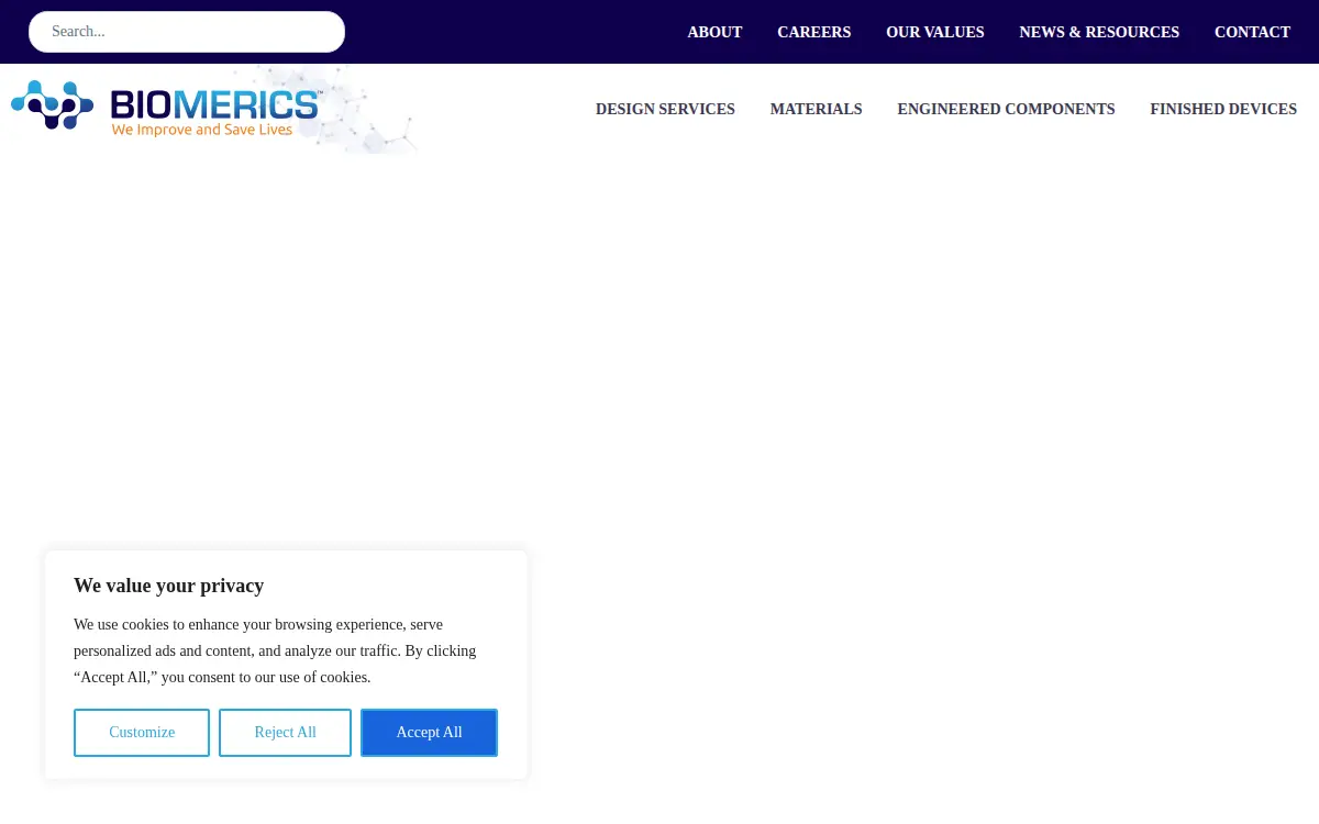 Homepage of Precision Concepts Group LLC