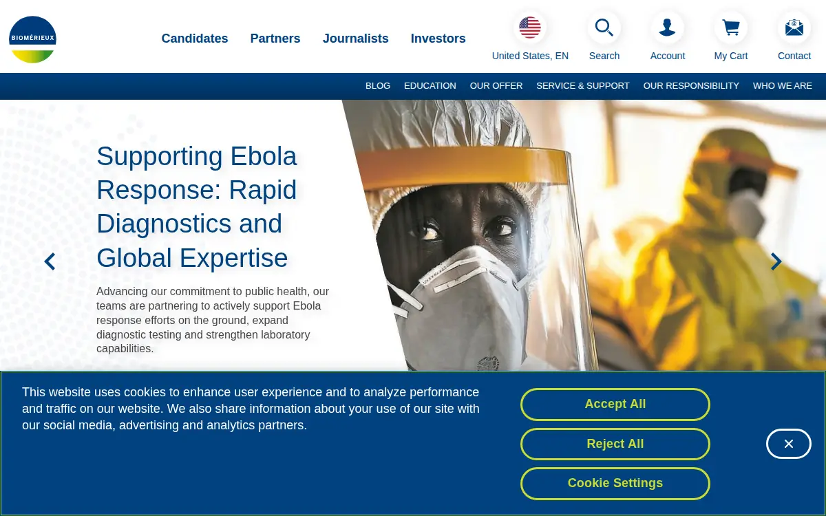 Homepage of Biomerieux INC