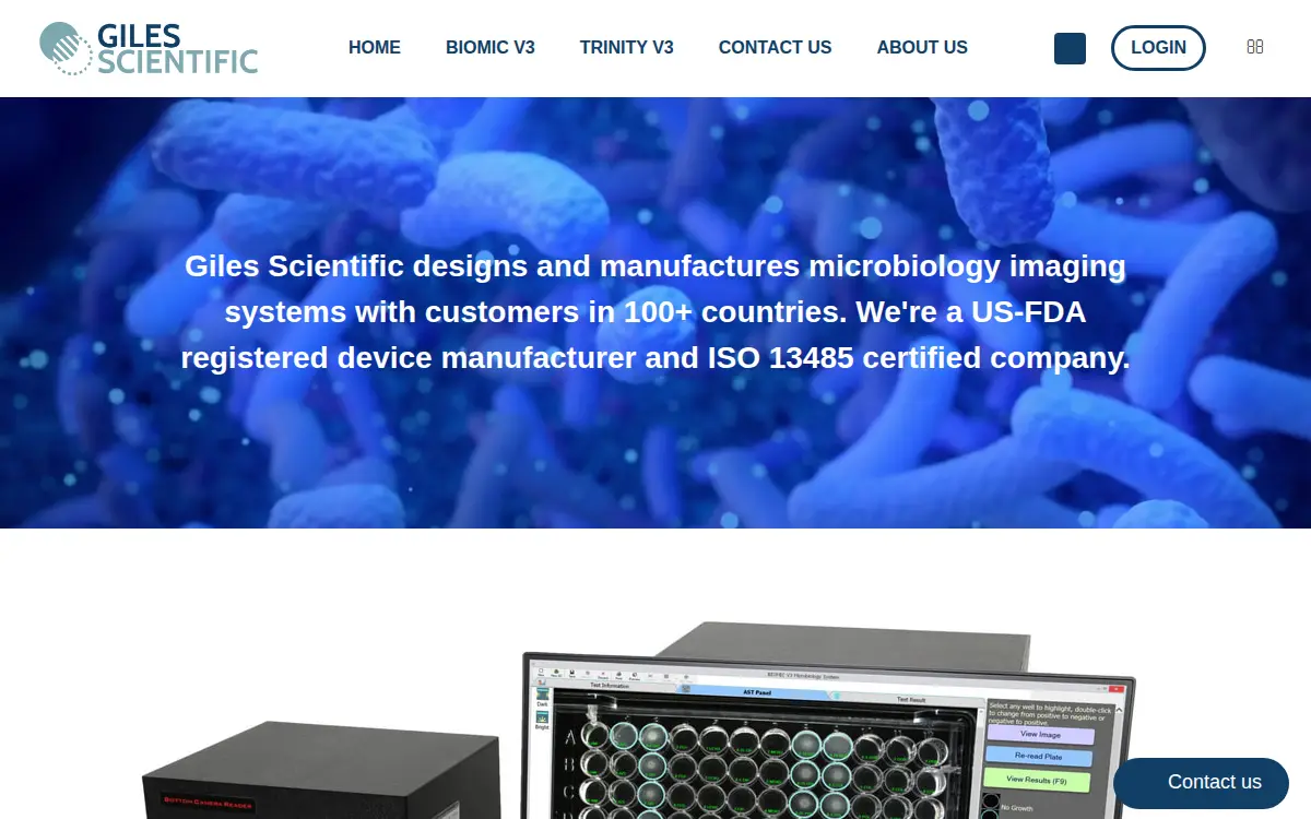 Homepage of Giles Scientific, INC.