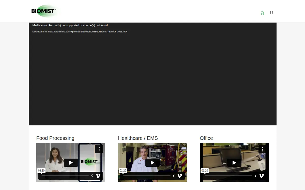 Homepage of Biomist INC