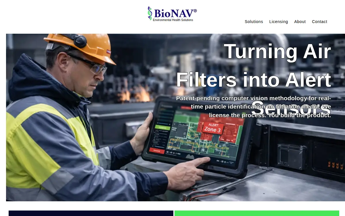 Homepage of Bionav LLC
