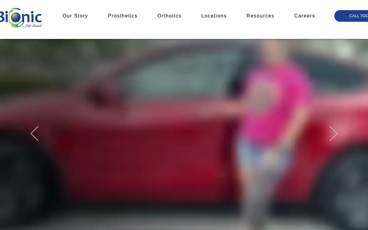 Homepage of Bionic Prosthetics and Orthotics Group LLC