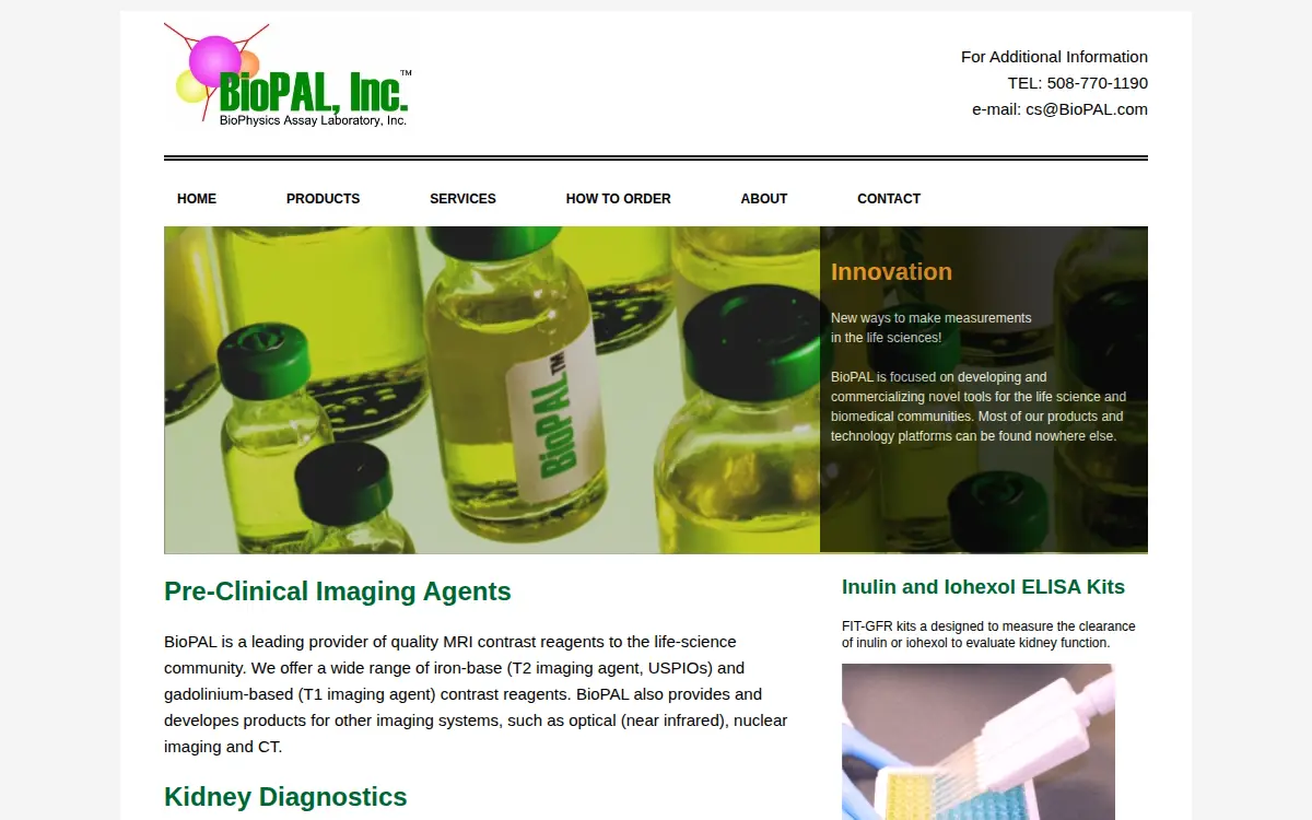 Homepage of Biophysics Assay Laboratory, INC.