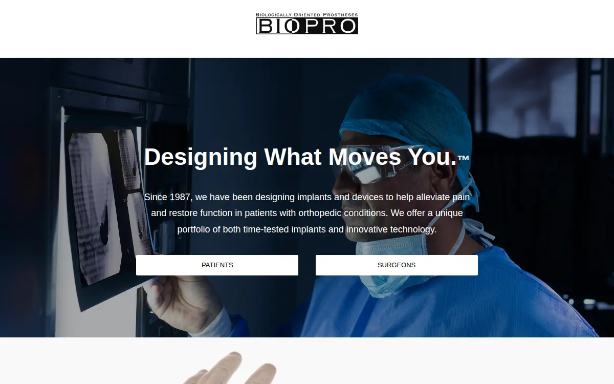 Homepage of Biopro, INC.