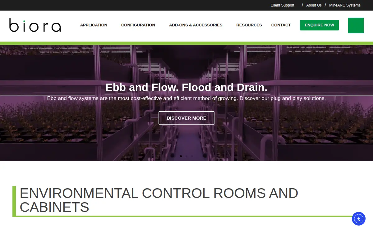 Homepage of Minearc Systems America LLC