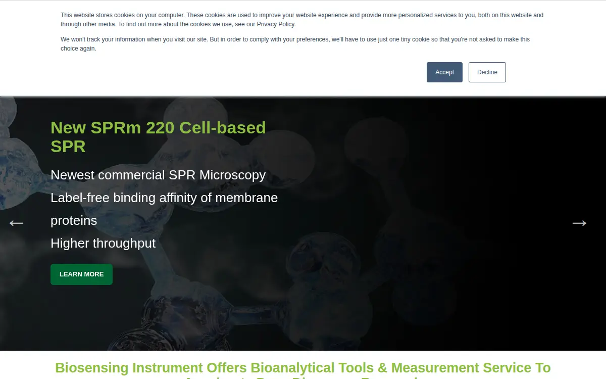 Homepage of Biosensing Instrument INC