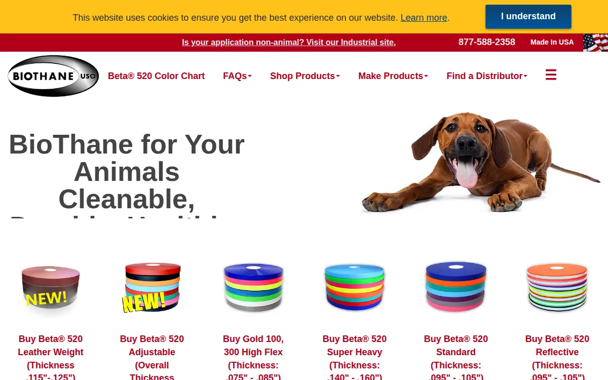 Homepage of Biothane Coated Webbing CORP