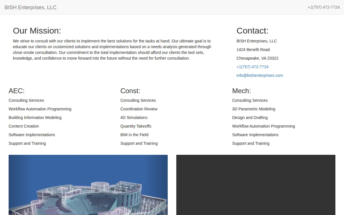 Homepage of Bish Enterprises INC