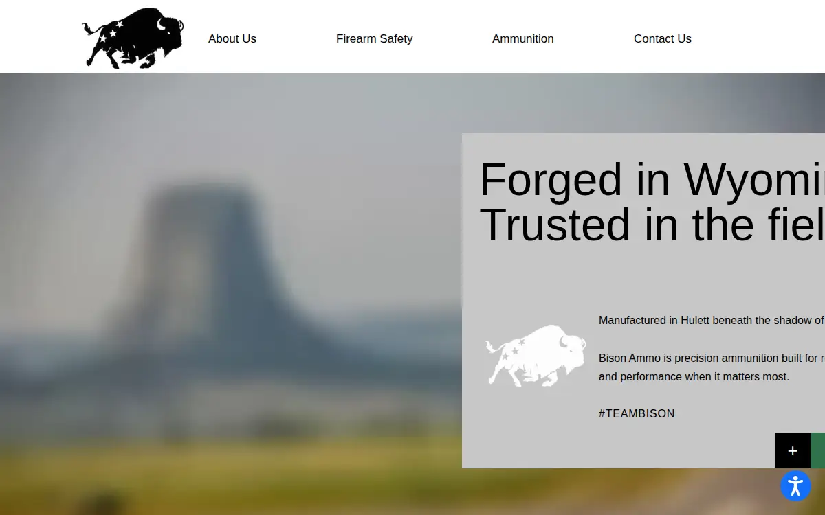 Homepage of Bison Ammo LLC
