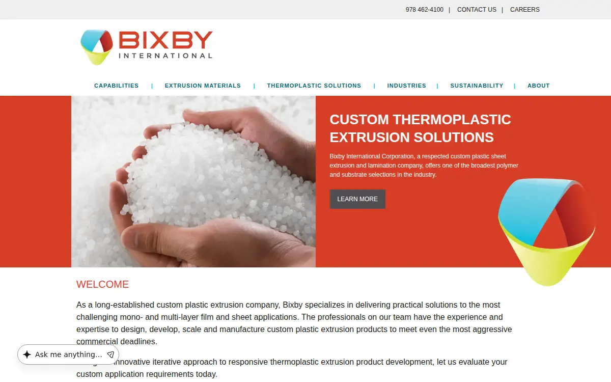 Homepage of Bixby International CORP