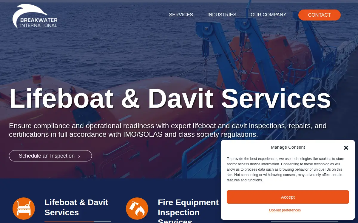 Homepage of Breakwater International (california) LLC