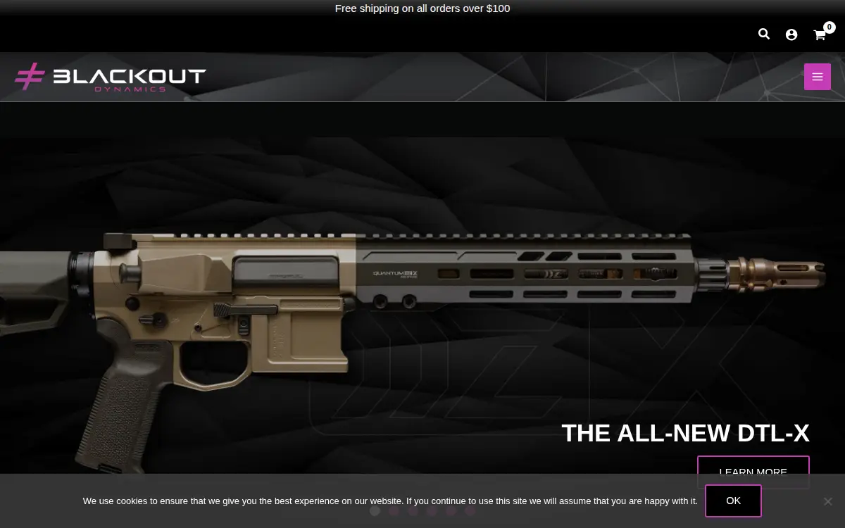 Homepage of Blackout Defense LLC