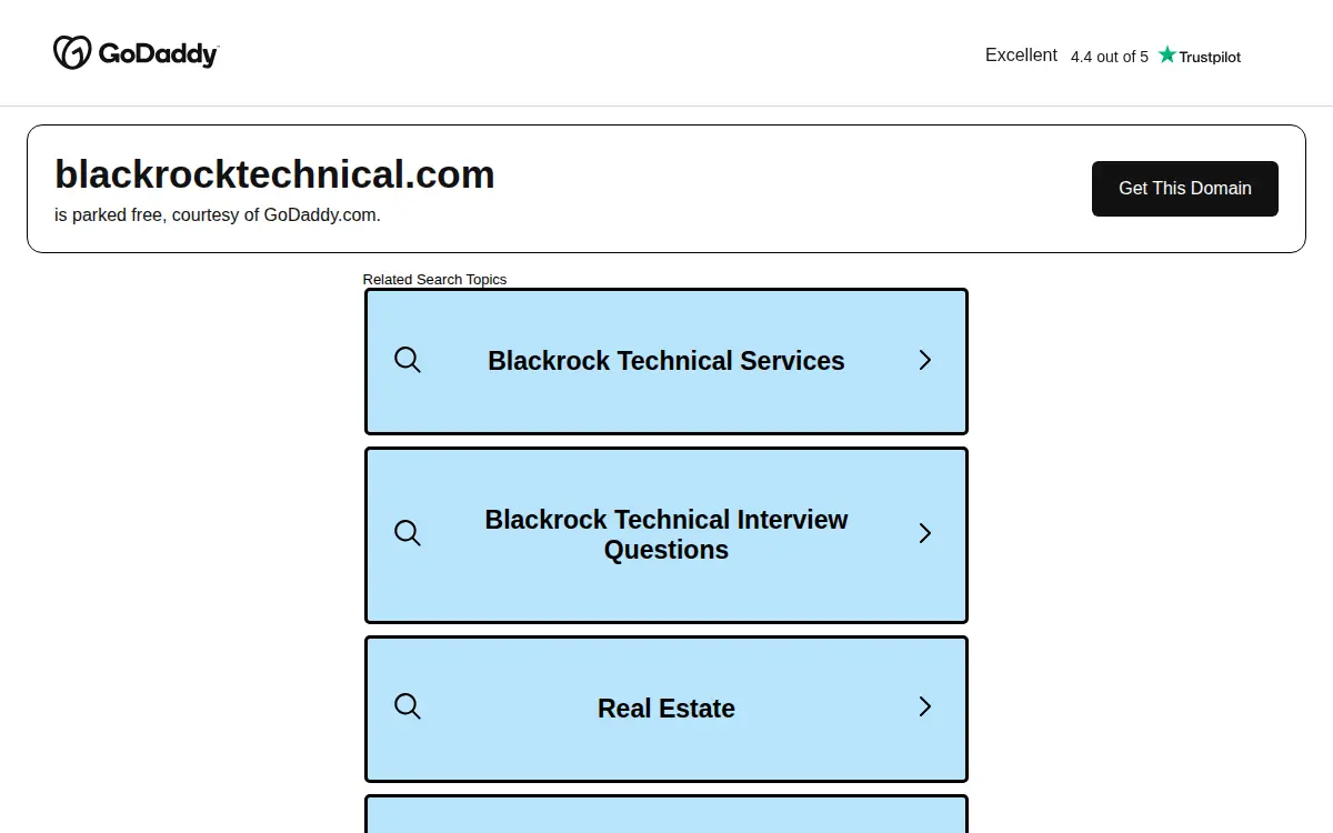 Homepage of Blackrock Technical Services, LLC