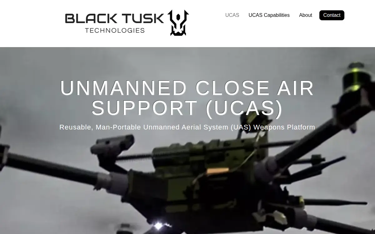 Homepage of Black Tusk Technologies LLC