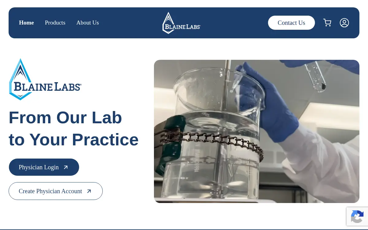 Homepage of Blaine Laboratories, INC.