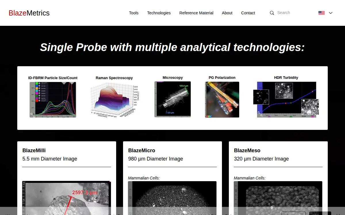 Homepage of Blaze Metrics LLC