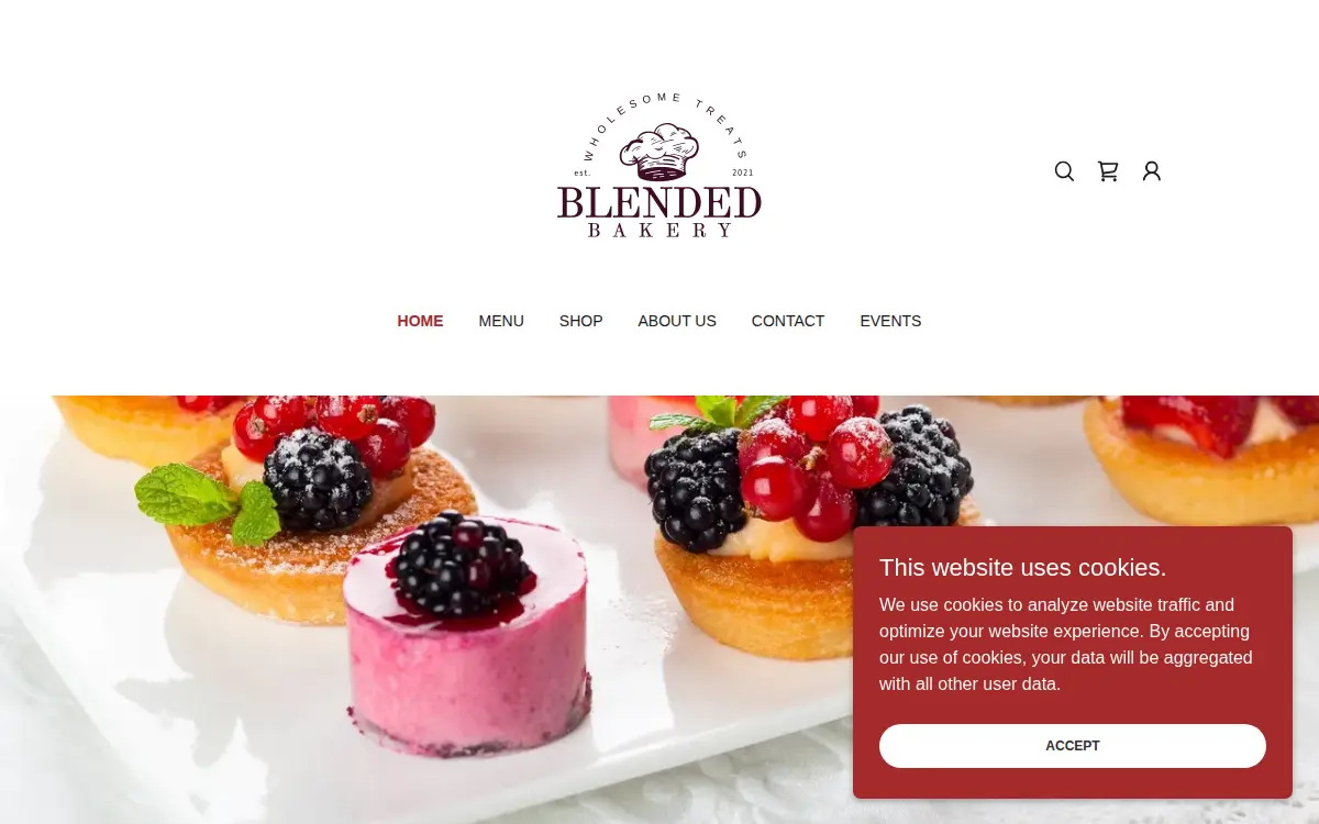 Homepage of Blended Desserts LLC