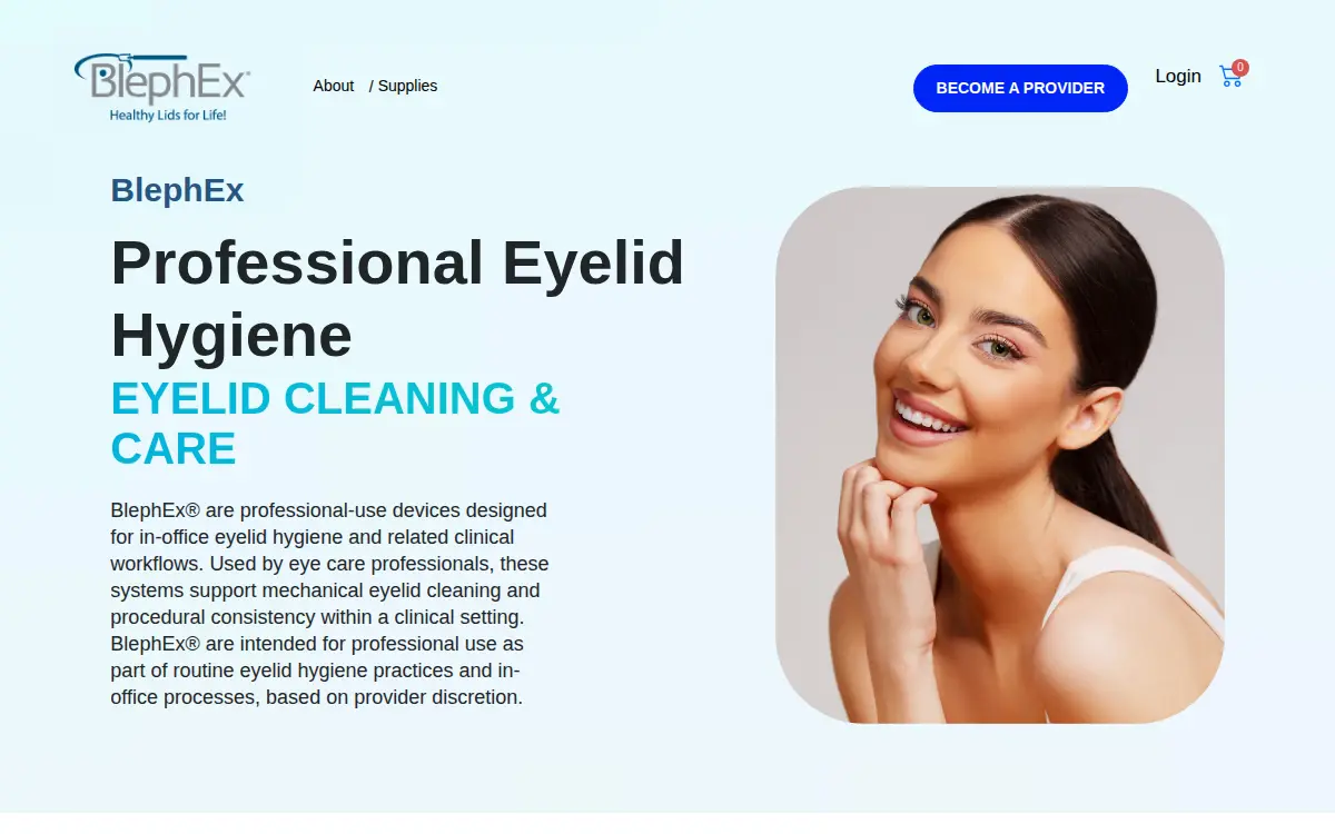 Homepage of Blephex LLC