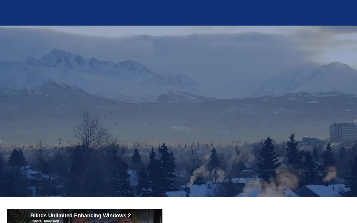 Homepage of Blinds of Alaska, LLC