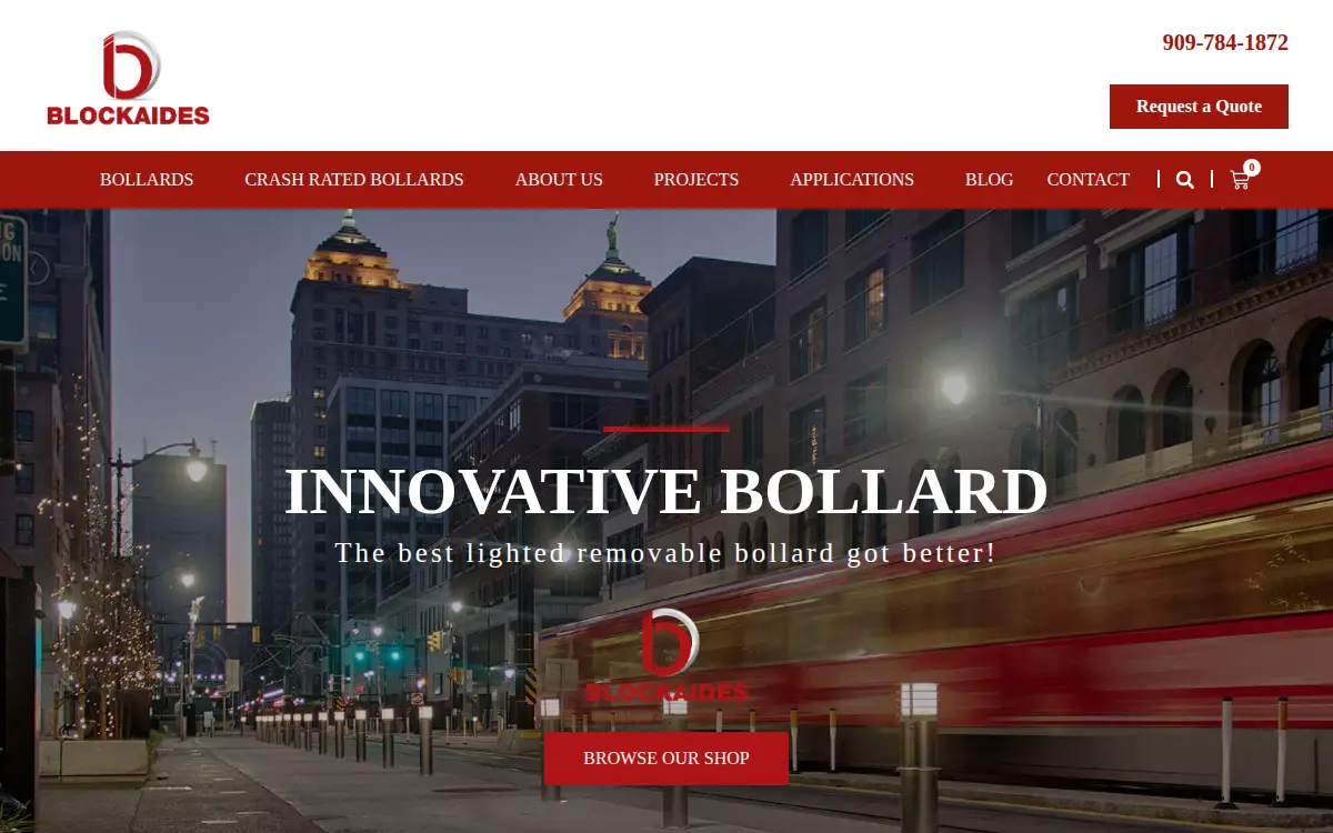 Homepage of Blockaides, INC.