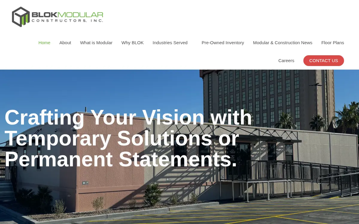 Homepage of Blok Modular Constructors, INC.