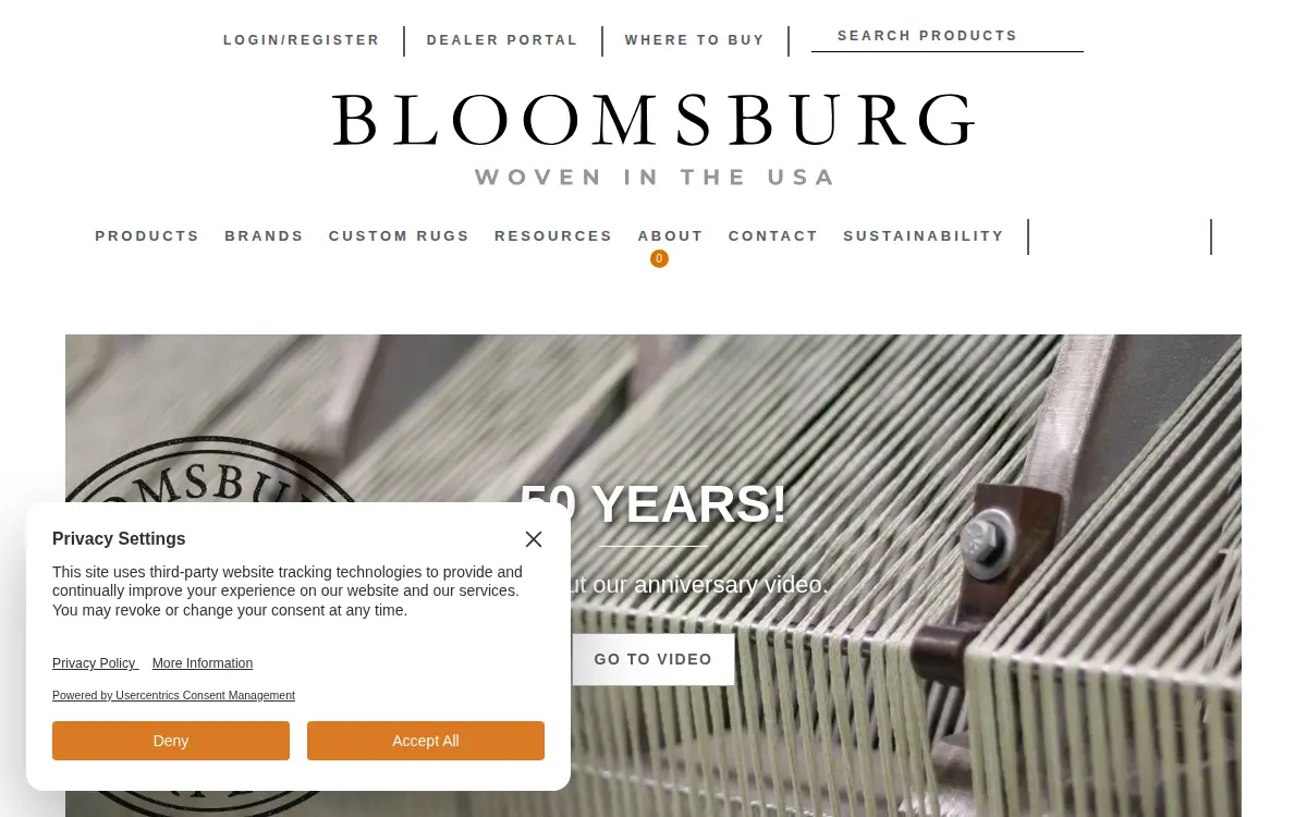 Homepage of Bloomsburg Carpet Industries INC
