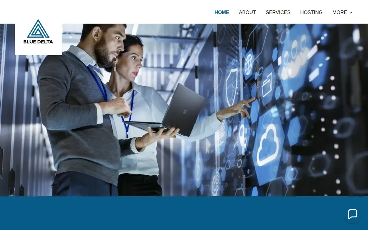 Homepage of Blue Delta Technologies, LLC