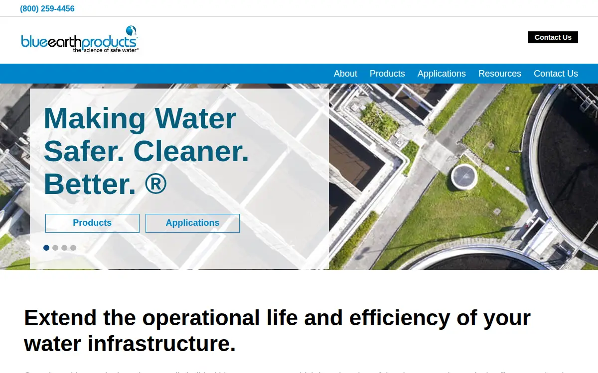 Homepage of Blue Earth Labs LLC
