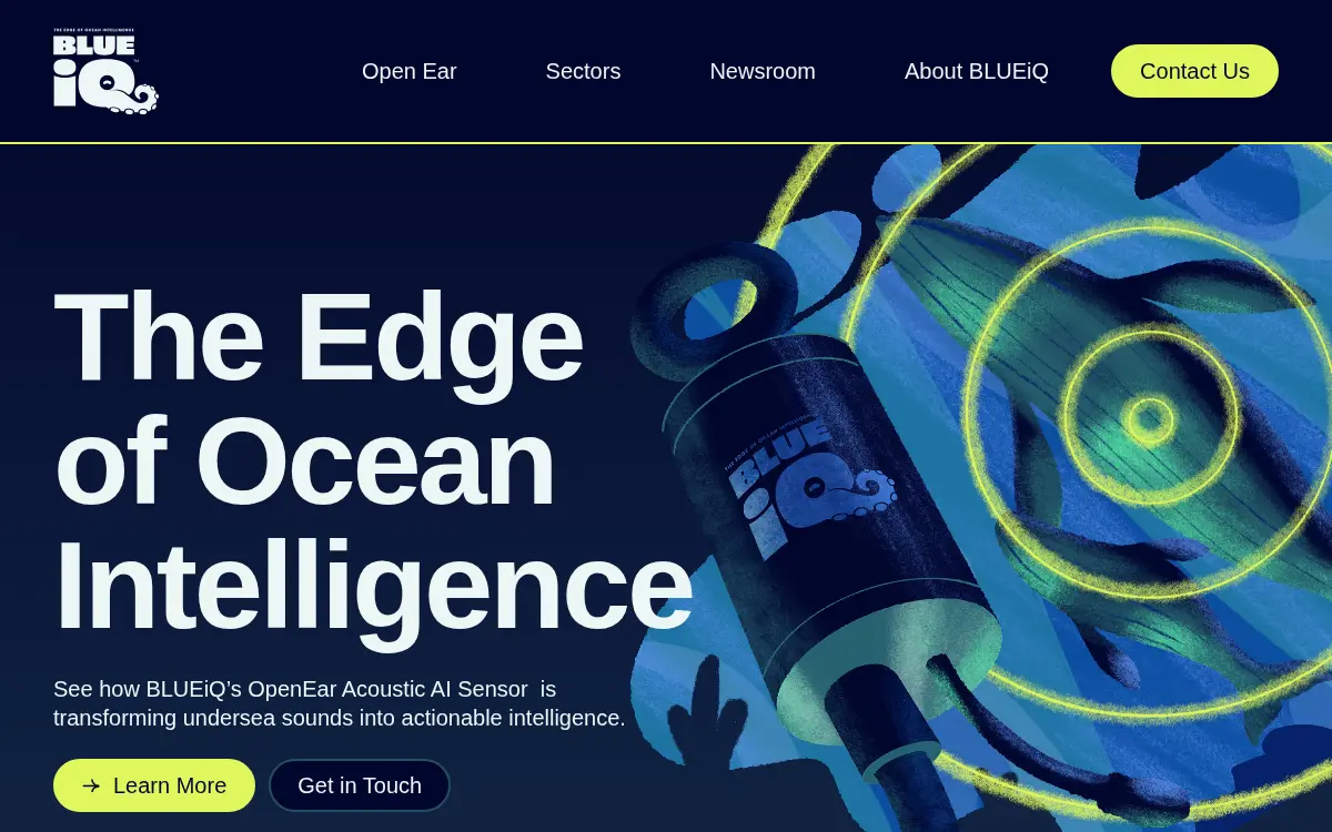 Homepage of Blueiq LLC