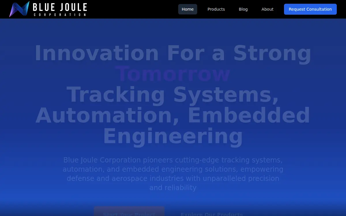 Homepage of Blue Joule CORP