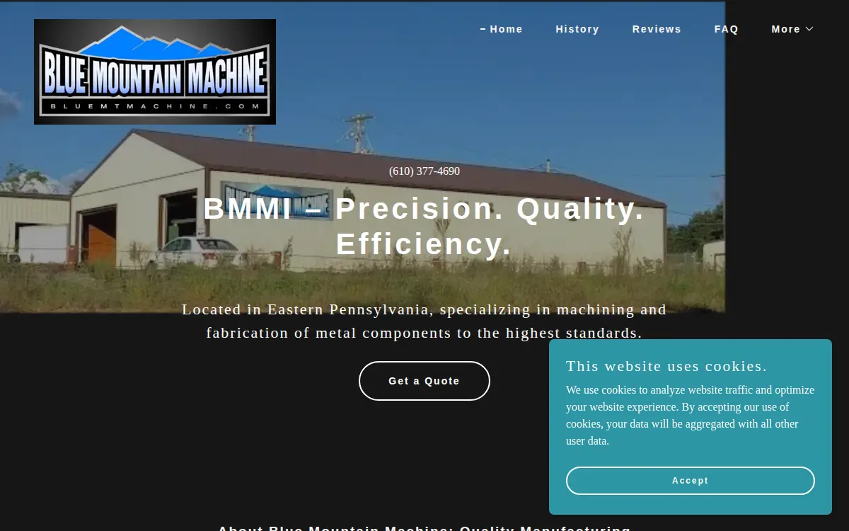 Homepage of Blue Mountain Machine INC