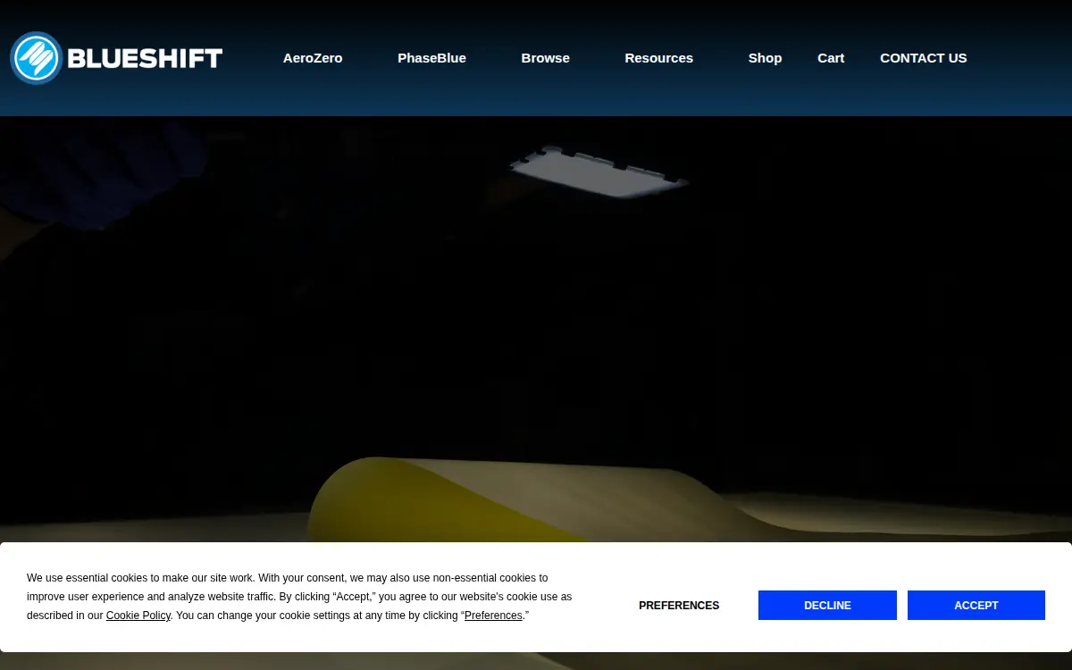 Homepage of Blueshift Materials INC