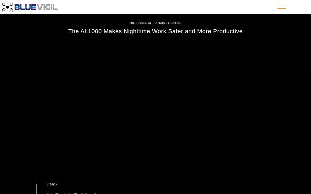 Homepage of Blue Vigil LLC