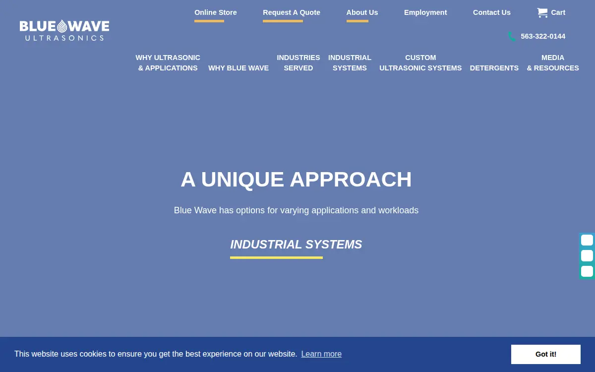 Homepage of Blue Wave Ultrasonics INC