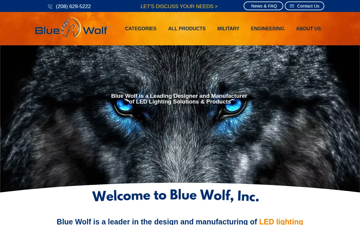 Homepage of Blue Wolf Enterprises INC
