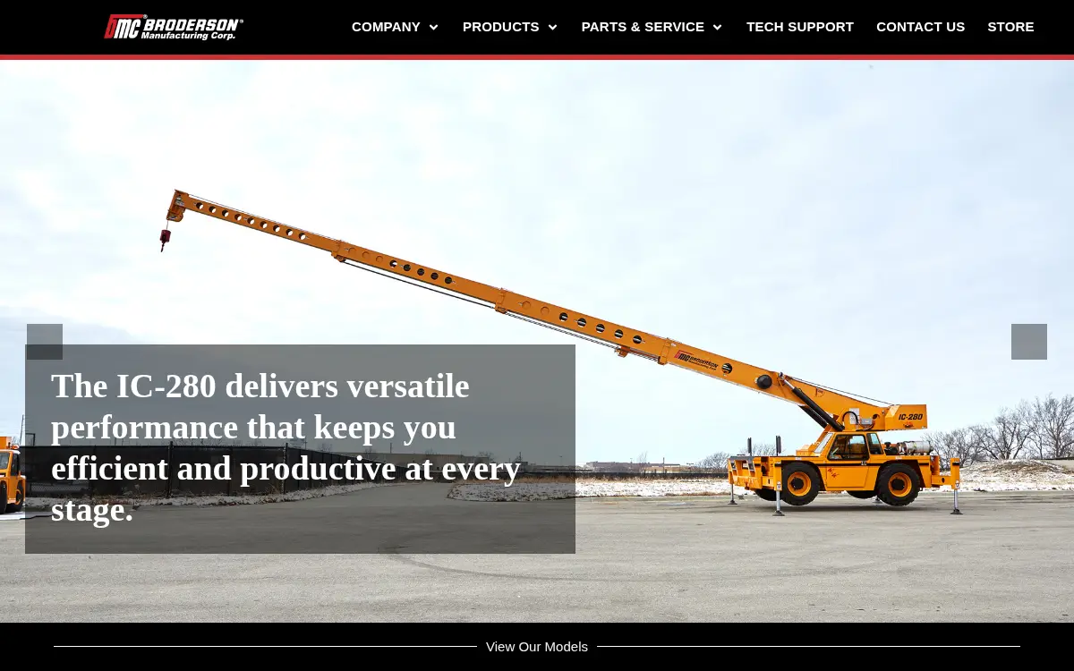Homepage of Broderson Manufacturing CORP