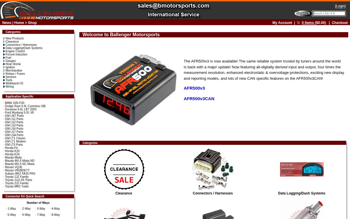 Homepage of Ballenger Motorsports, INC.