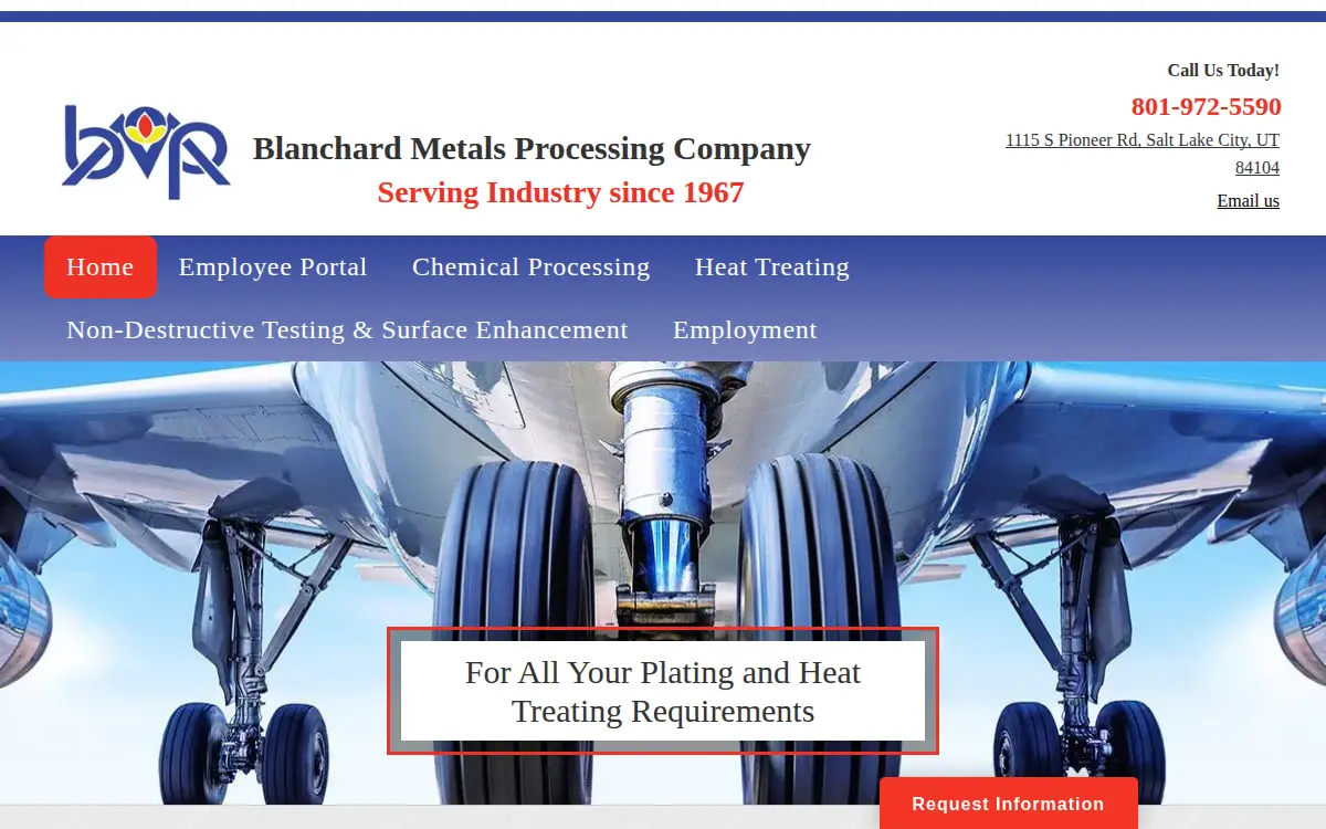 Homepage of Blanchard Metals and Processing CO.