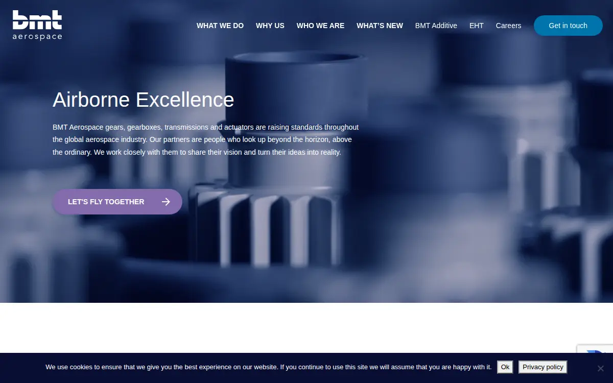 Homepage of Bmt Aerospace Usa, INC