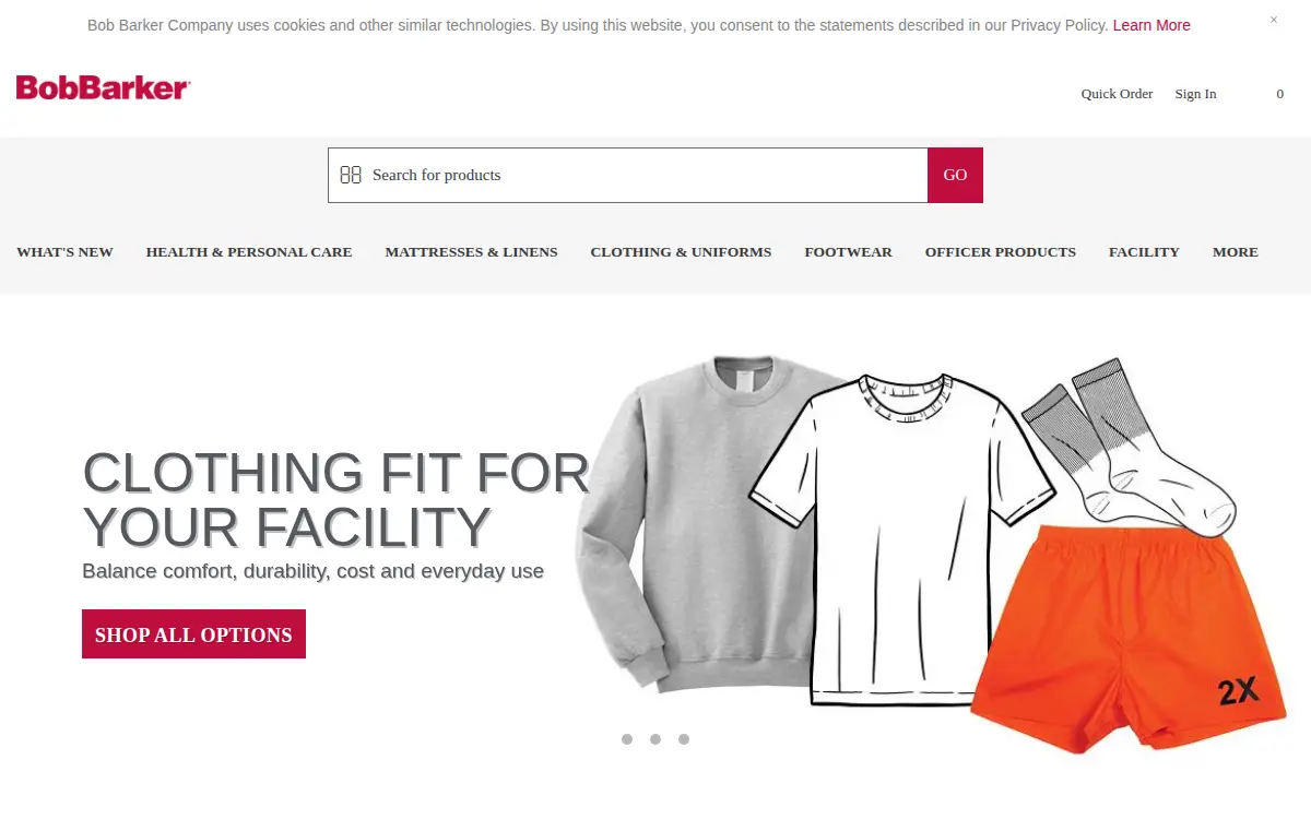 Homepage of Bob Barker Company, INC.