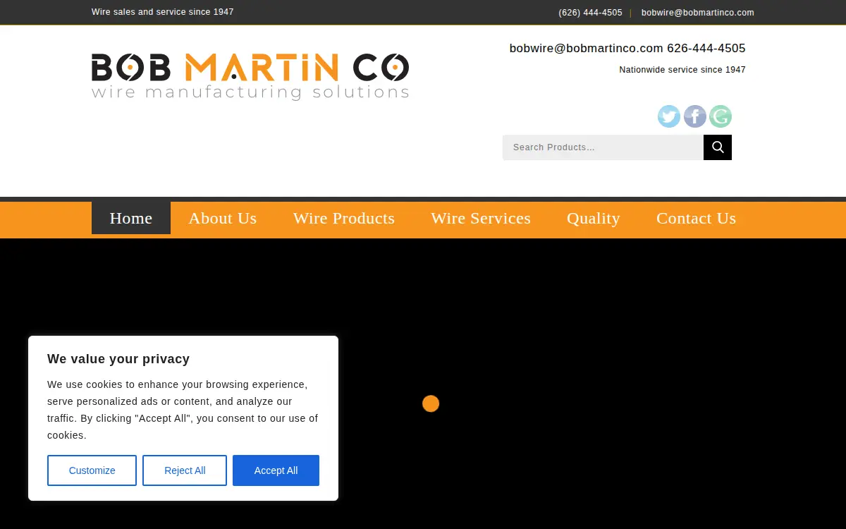 Homepage of Robert P. Martin Company