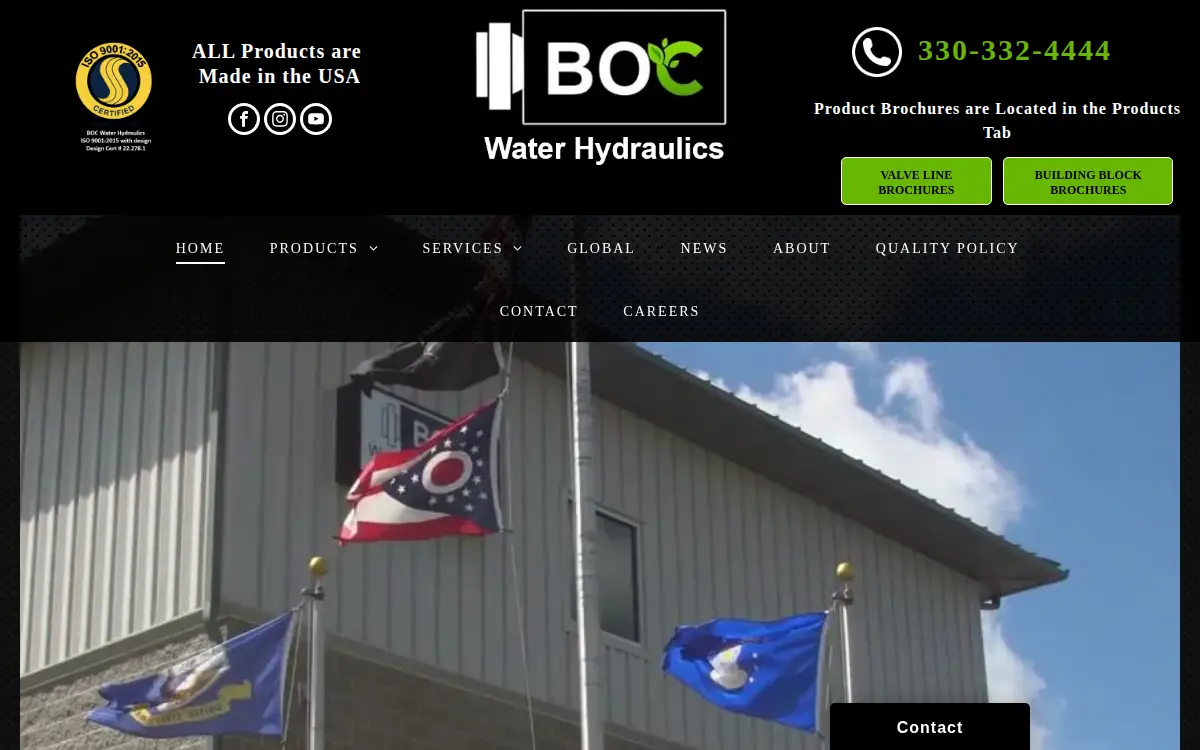 Homepage of Boc Water Hydraulics LLC