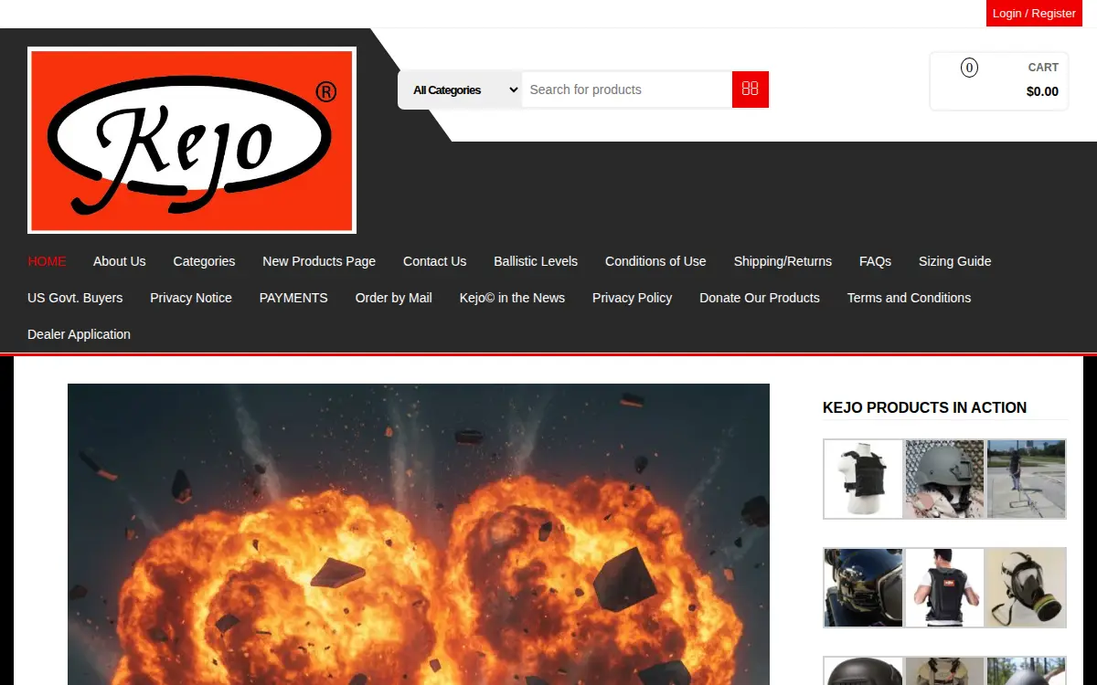 Homepage of Kejo Limited Company