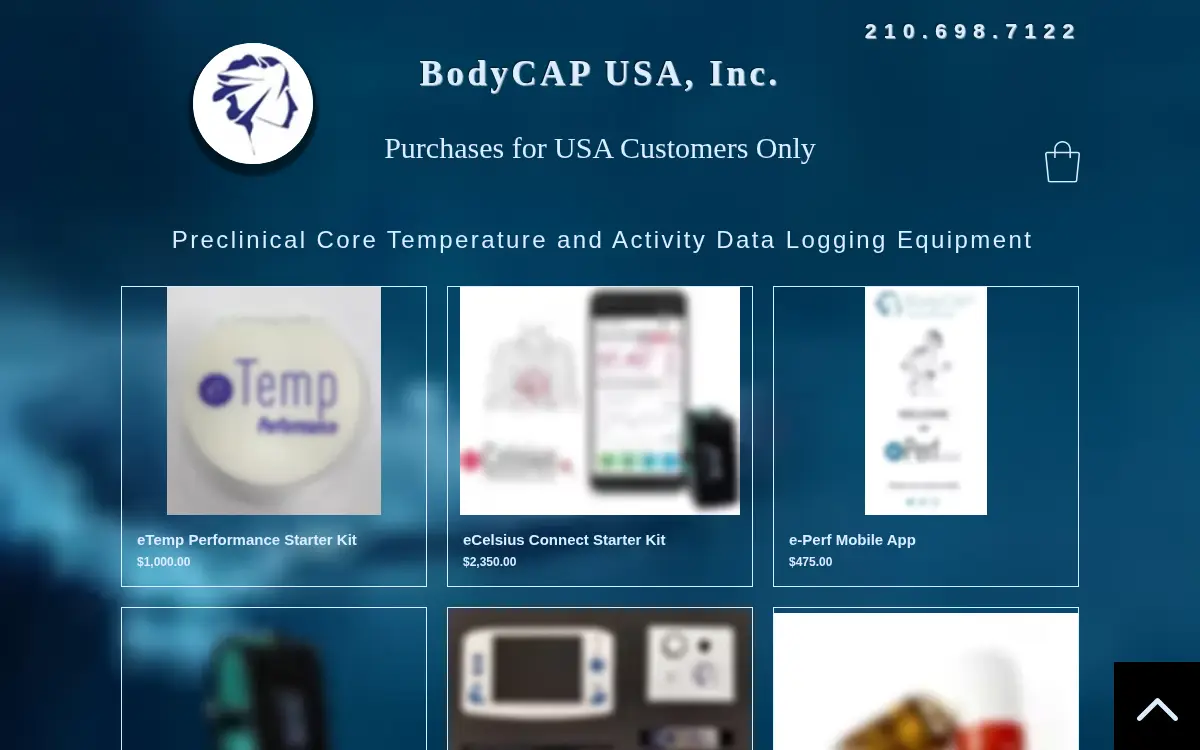 Homepage of Bodycap Usa, Incorporated