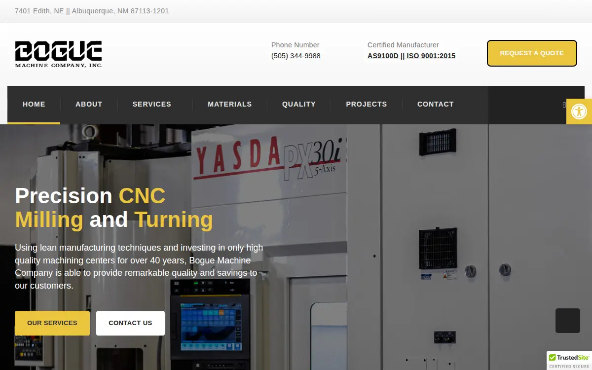 Homepage of Bogue Machine CO INC