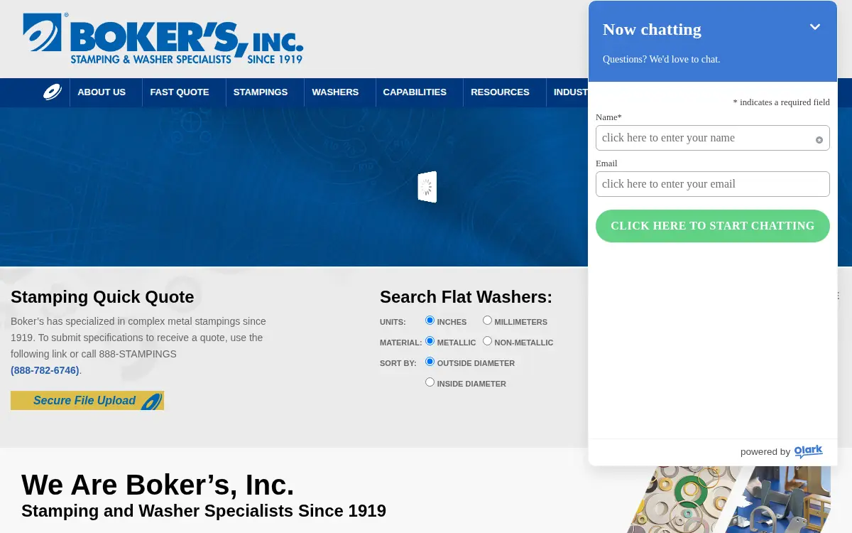 Homepage of Bokers INC